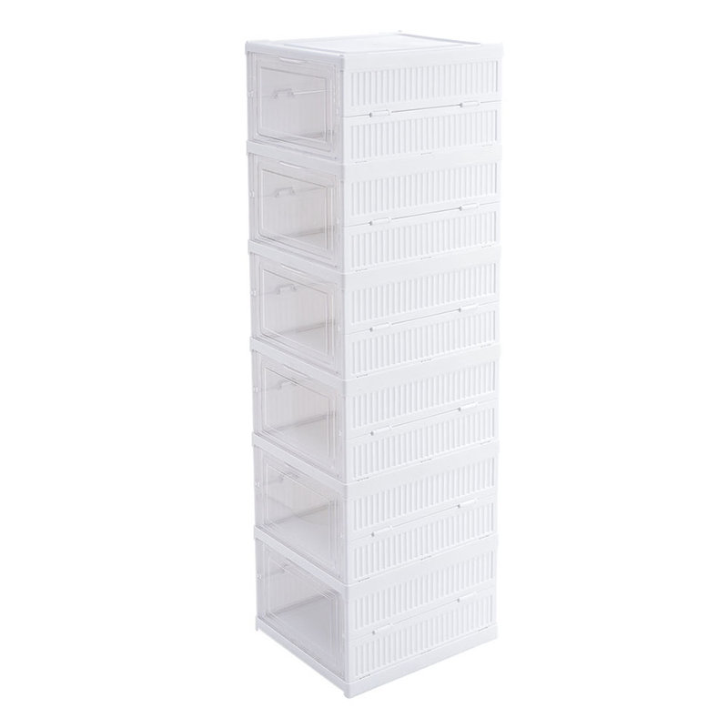 6 Pair Stackable Shoe Storage Cabinet