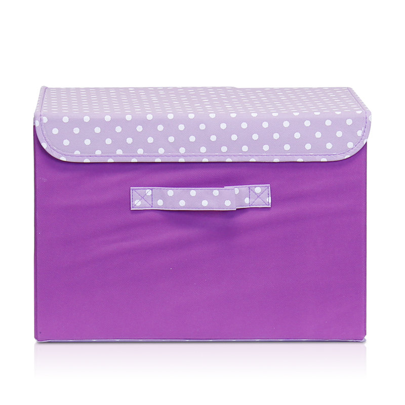 Rebrilliant Fabric Decorative Bin, Purple