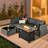 Chappotin Wicker 4 - Person Modular Patio Conversation Sets with Cushions-1938381713