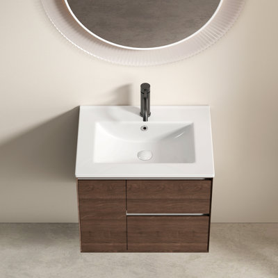 Bathroom Vessel Sink, Ceramic Bathroom Vanity Sink Top Without Overflow,  Convenient For Storing Personal Items