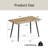 47.2"W Mid-Century Modern Dining Table With Metal Legs, Compact 6-Seater For Kitchen, Office, Or Living Room-569740548