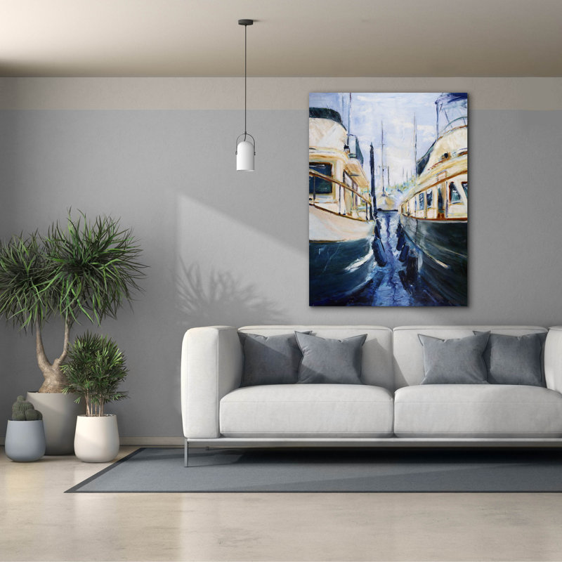 «Grand Banks» par Curt Crain, art mural sur toile, H 54 po x l 40 po