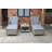 WENTWORTH 5pc Deluxe Gas Reclining chair set : 2 Gas operated recliners 1 x coffee table + 2 stools