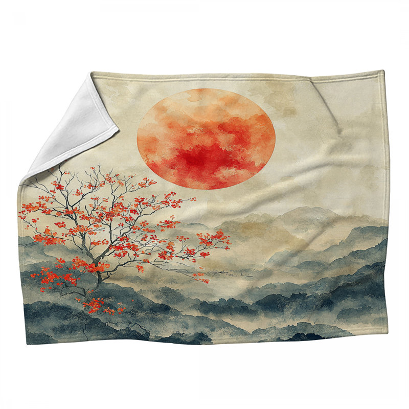 Jeté en molleton Sunset - Jetés nature pour canapés ou lits, L 80 po x l 60 po