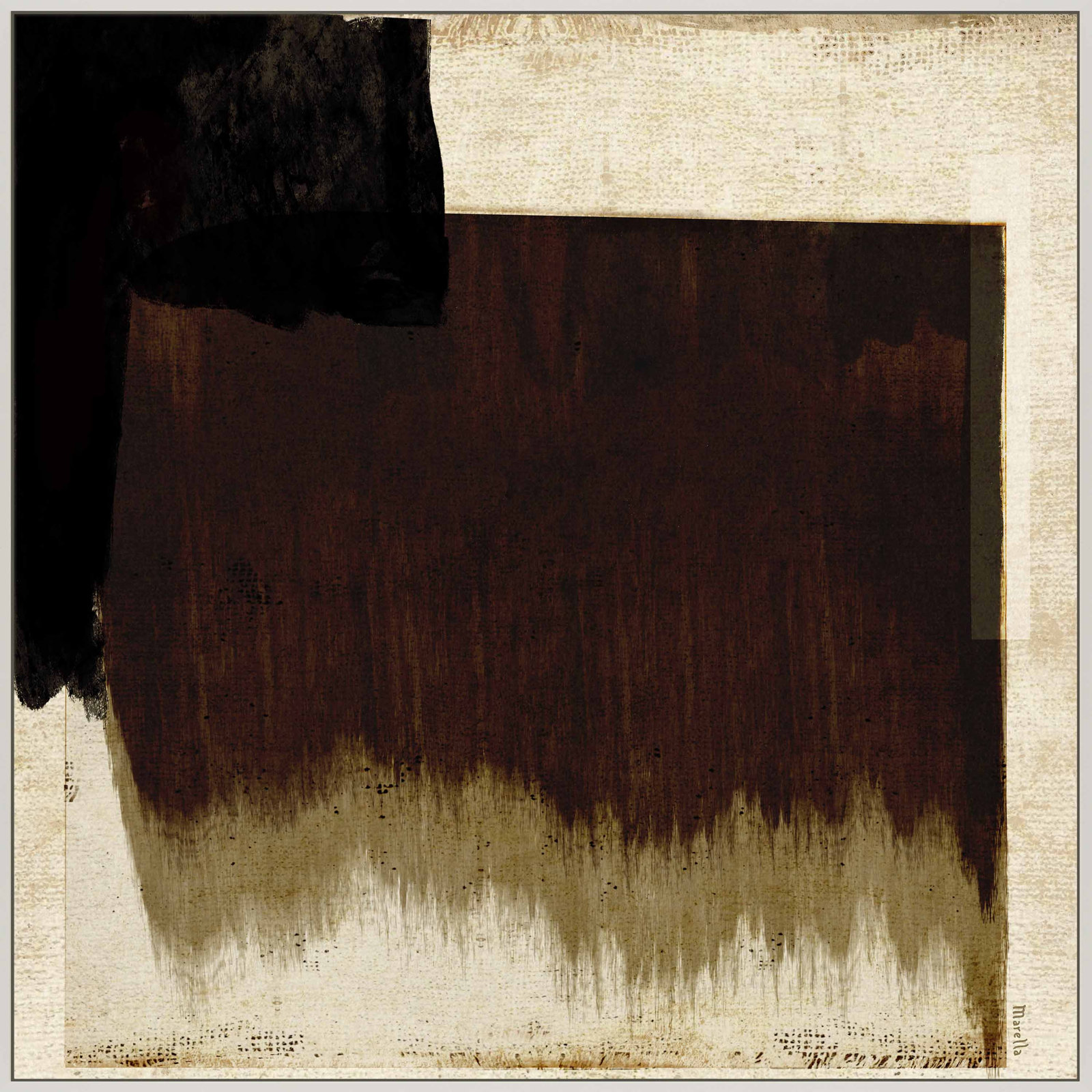 Untitled by Marco Marella for Studio M - Framed Wall Art, White, Canvas, 16" H x 16" W