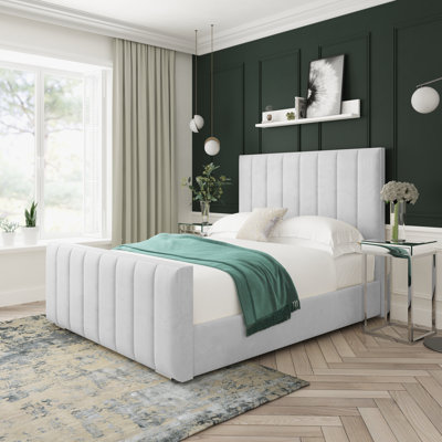 Oakley Plush Velvet Upholstered Ottoman Bed Frame