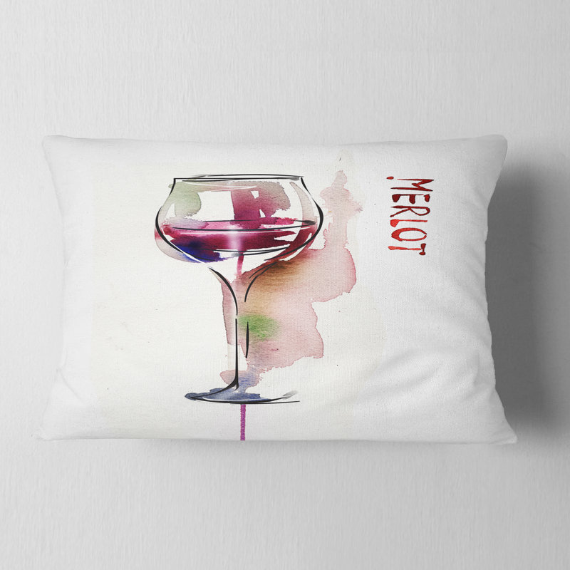 Coussin Red Wine, Rectangulaire, 12 po x 20 po