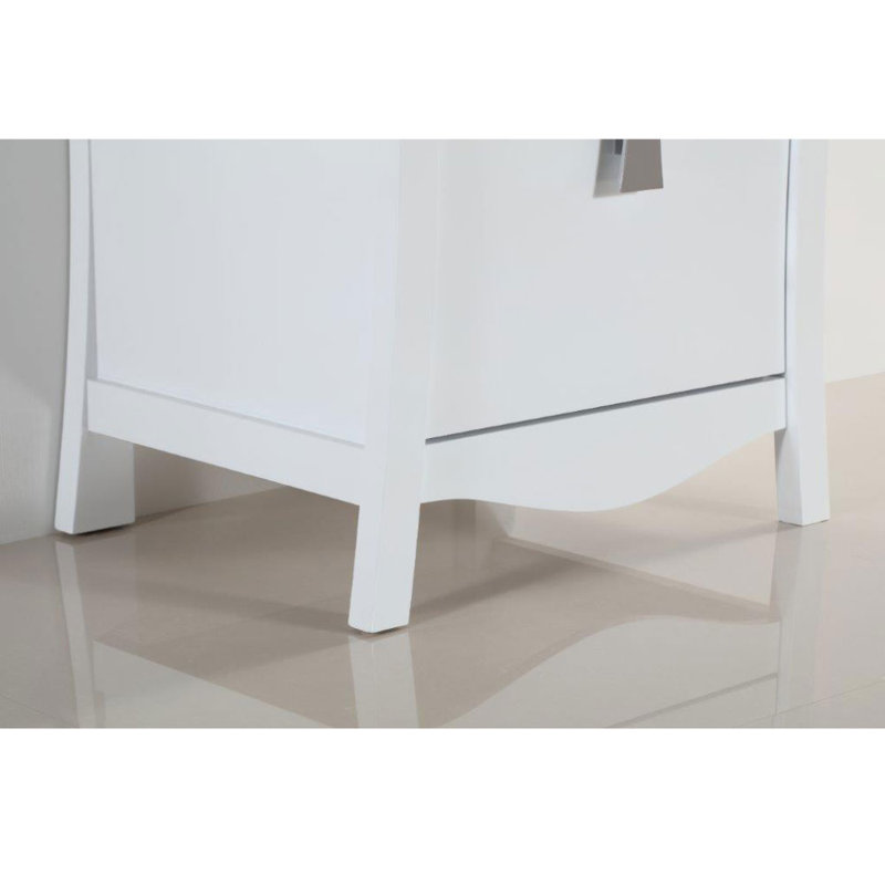 Ensemble de meuble-lavabo pour salle de bain simple 30 po, Marbre de Carrare blanc