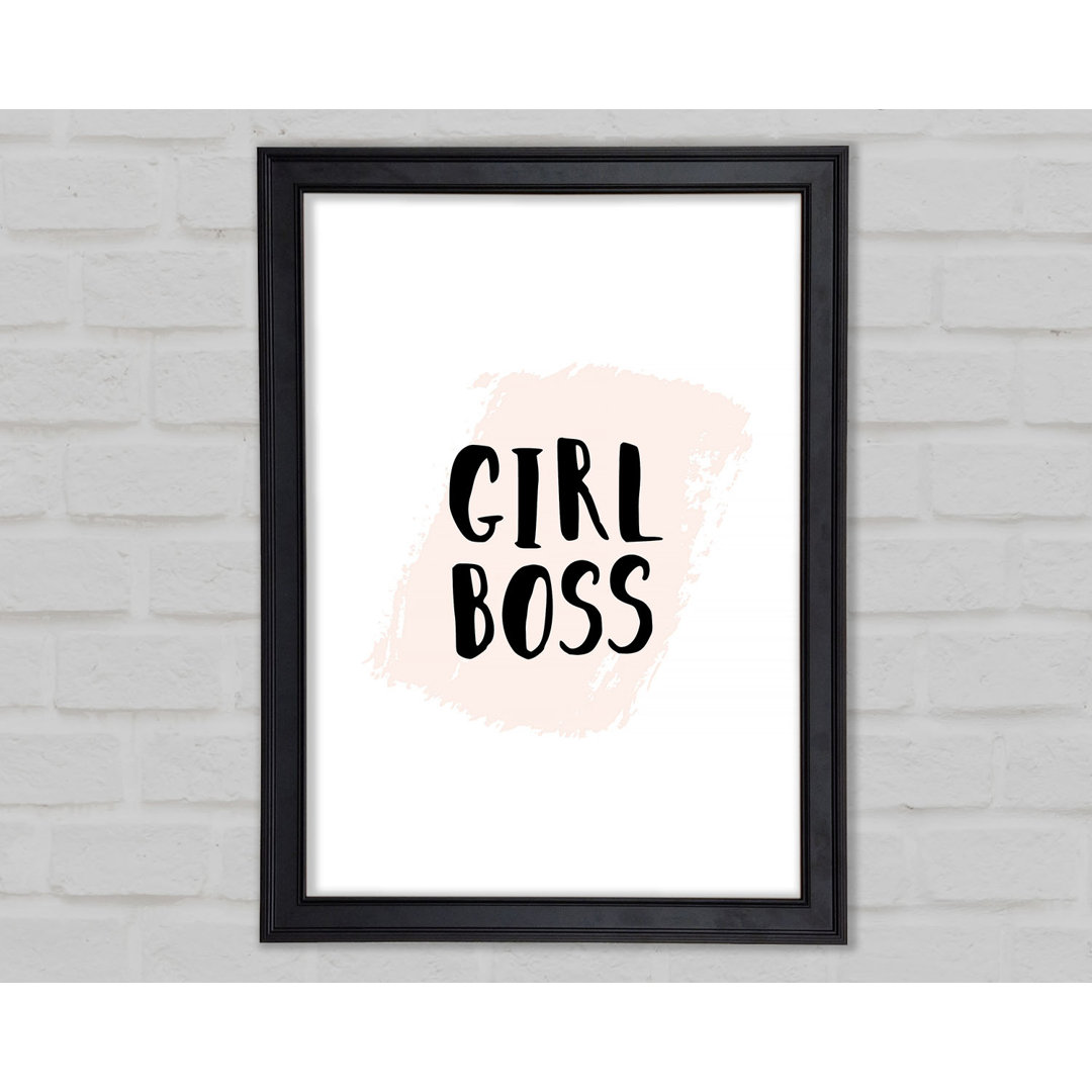 Girl Boss Gerahmter Druck Wandkunst