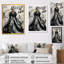 Noir et blanc, mode féminine, élégance dévoilée III - art mural mode-999672546-965792732