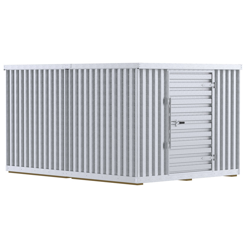 Metal Storage Shed, 84.81" H x 109.19" W x 76.5" D