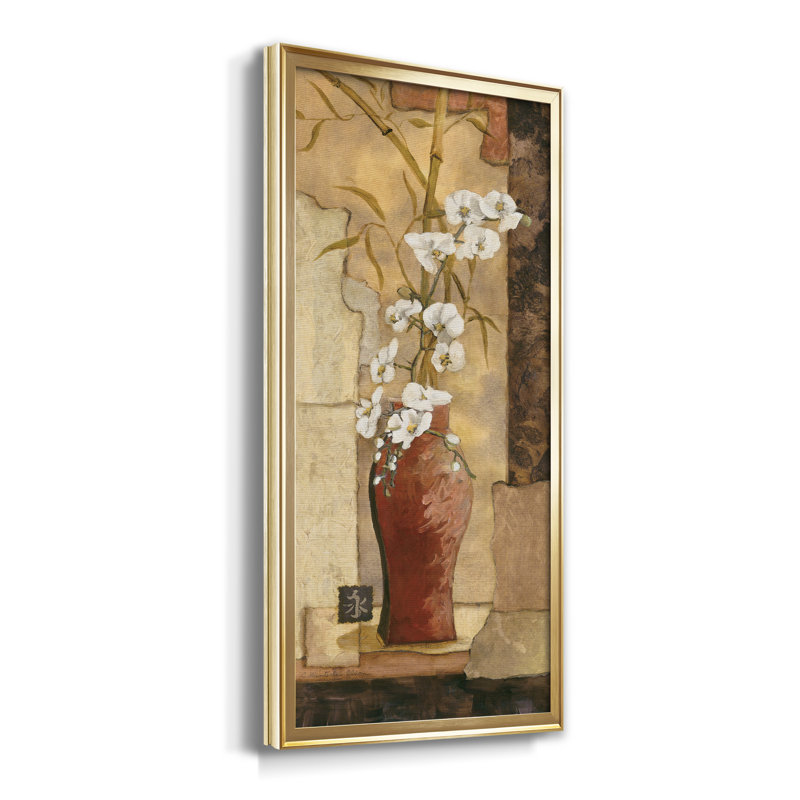 Mandarin Panel I - Peinture sur toile encadrée, H 22,5 po x l 42,5 po x P 1,5 po, Doré