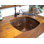 15" Square Copper Kitchen Bar Prep Sink with STARS