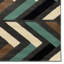 Tapis à chevrons gris / turquoise-17264896