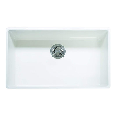 Lavabo de salle de bain rectangulaire moderne et contemporain blanc