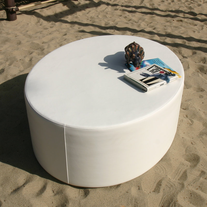 Dots Outdoor Ottoman, Chill White