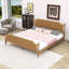 Lit plateforme en bois avec tête de lit et lattes-300908542-300908536