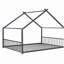Lit familial double en métal, noir-121069871-121069869