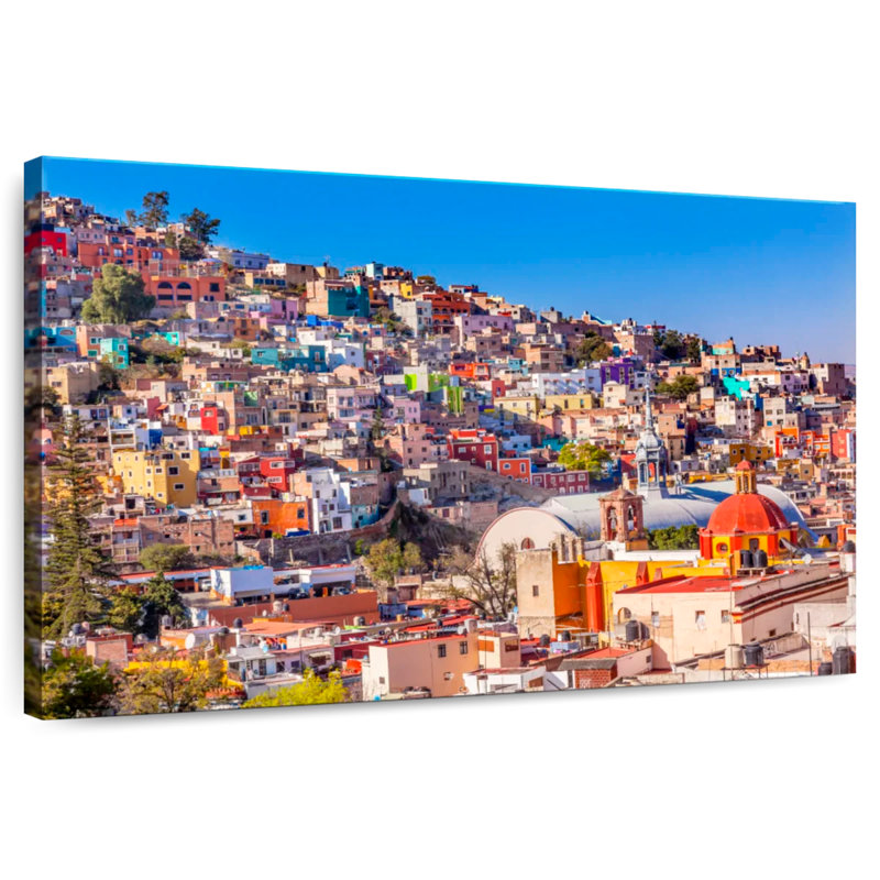 Sirci Guanajuato, maisons colorées, H 8 po x l 12 po