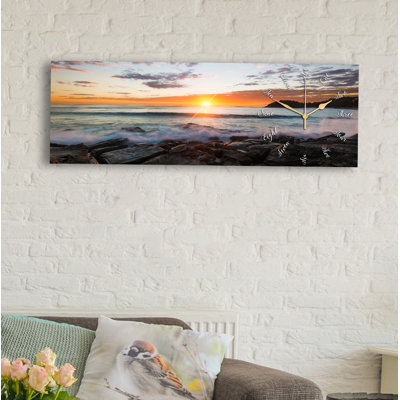 Horloge murale Falsterbo «Manly Sunrise» par Scott Barlow