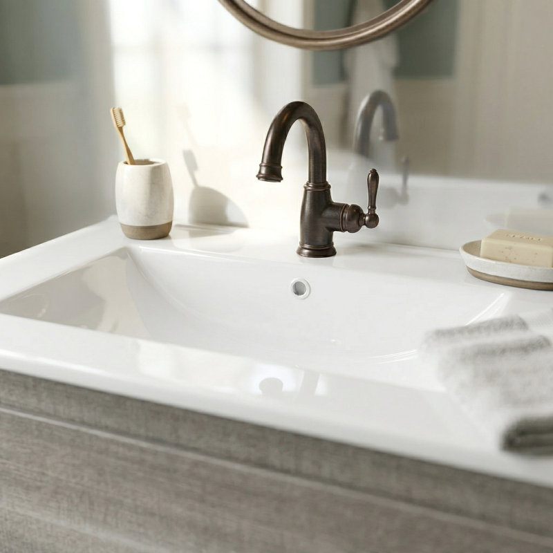 Ceramic Bathroom Vanity White