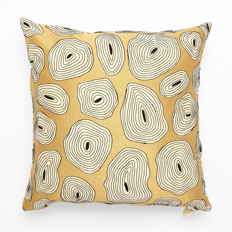 Agate Pillow-Black/Gold