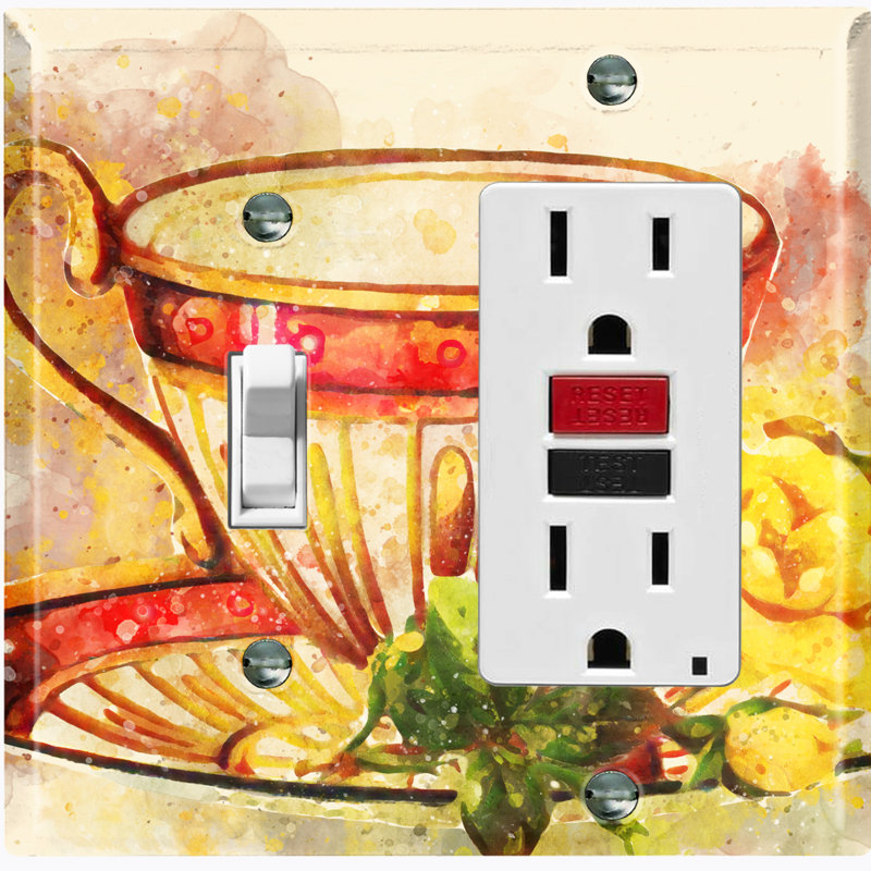 Patterned 2 - Gang Standard Combination Wall Plate