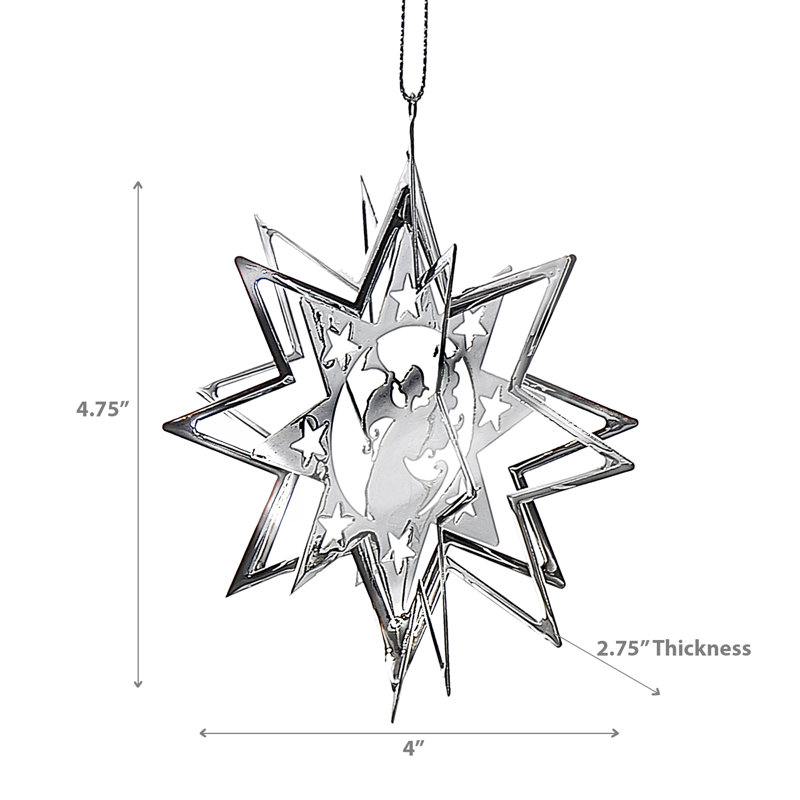 2.75'' Metal Holiday Shaped Ornament