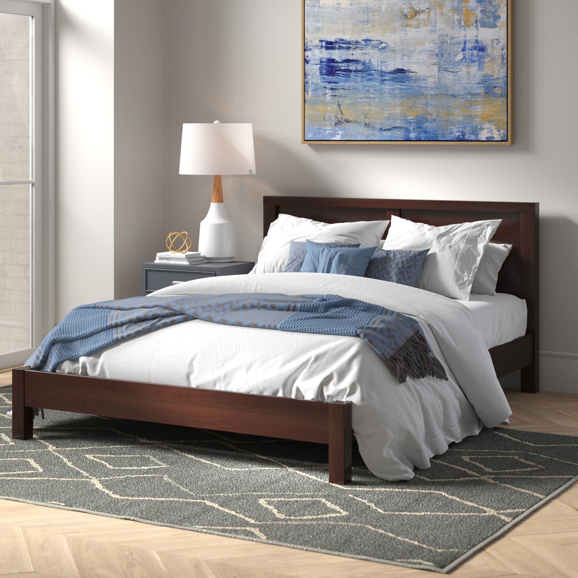 Red Barrel Studio® Saragossa Low Profile Platform Bed & Reviews | Wayfair