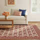 Anders Traditional Floral Wool and Nylon Rust Area Rug