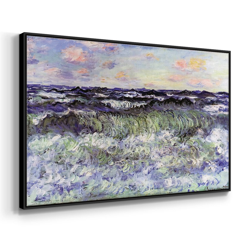 Étude de la mer, 1881, Toile avec cadre flottant noir, H 17 po x l 25 po x P 2 po
