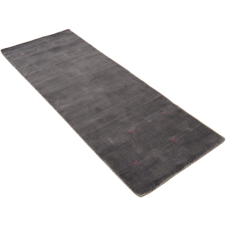 Handwoven Wool Gabbeh Uni Grey Rug