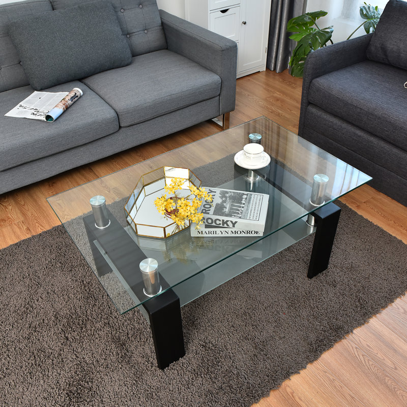 Table basse avec rangement Gracie, Noir, noir, noir, noir
