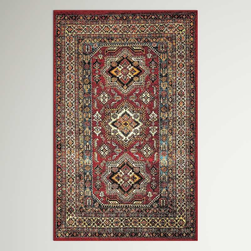 Brook Lane Southwestern Indoor / Outdoor Rug, Rectangle 4' x 6'