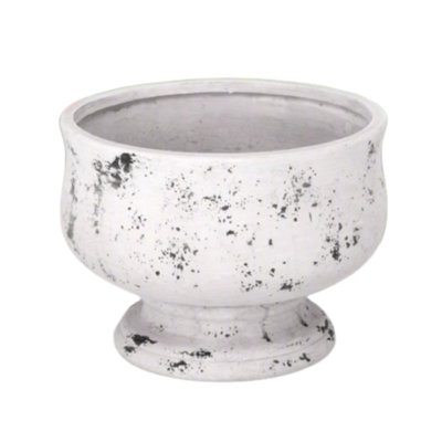 Pot de fleurs en terre cuite blanc