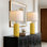 Lampe de table 23 po en céramique jaune minimaliste moderne, convenant aux pièces, chambres à coucher, tables de chevet et bureaux