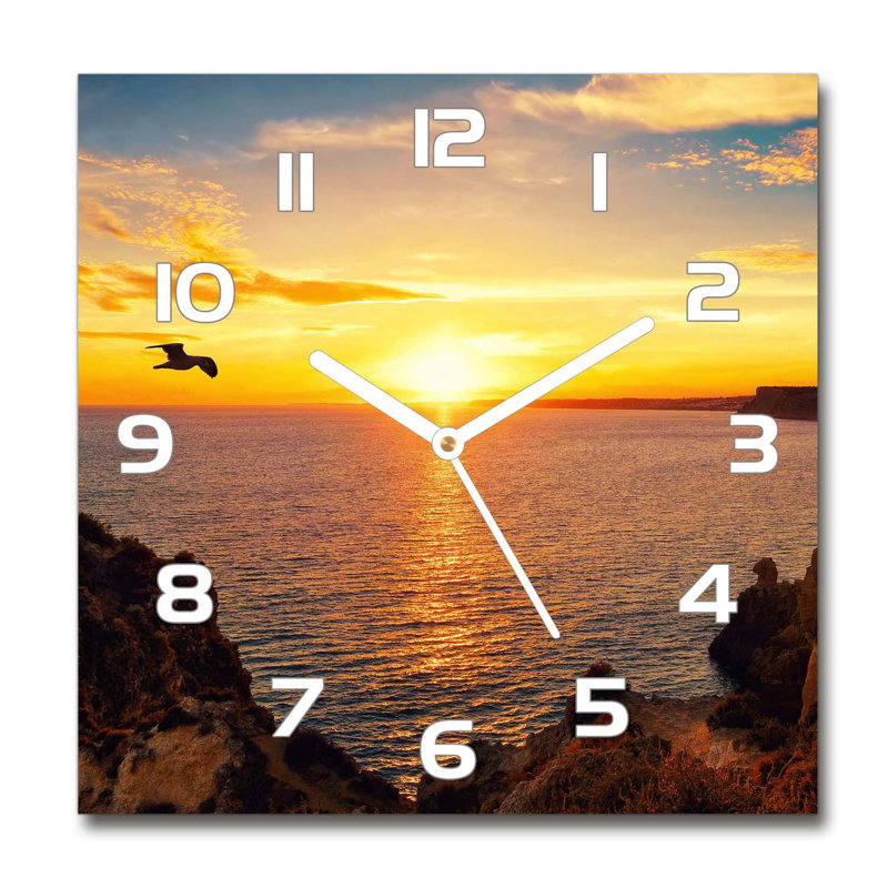 Ilam Glass Wall Clock, White
