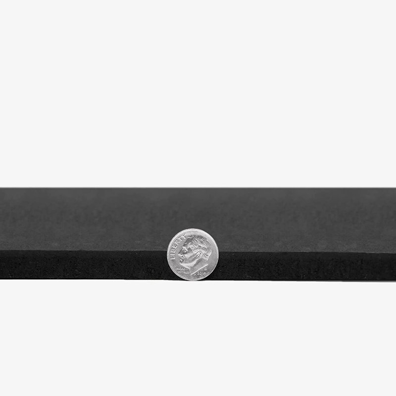FlooringInc Heavy-Duty 4'x10'x3/8"' Rubber Roll, Black