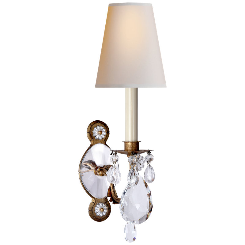 Thomas O'Brien Yves Crystal Single Arm Sconce