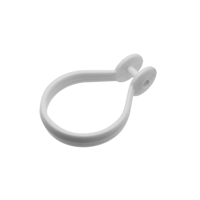 Plastic Shower Curtain Hook, White