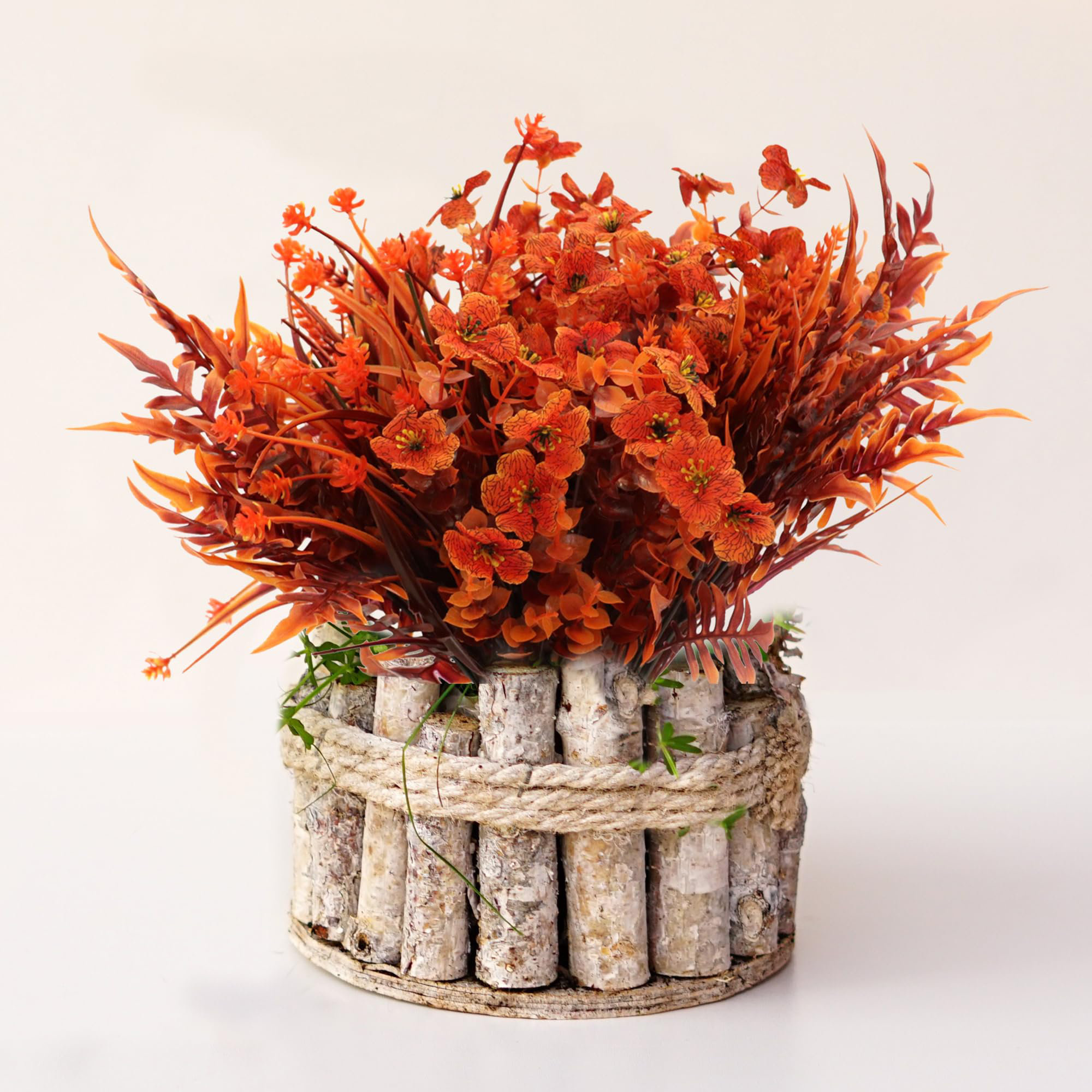 Lot De 6 Fleurs D'automne Artificielles, Décorations D'automne, Arbustes De Verdure Pour Thanksgiving, Maison, Cuisine, Chambre, Ferme, Arrangements Floraux, Intérieur Ou Extérieur, Fête De Mariage