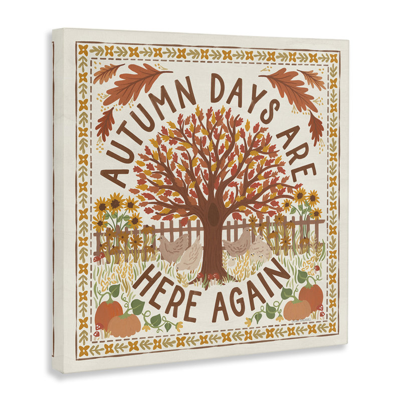 «Autumn Days Here Again», art mural sur toile par Laura Marshall, H 24 po x l 24 po