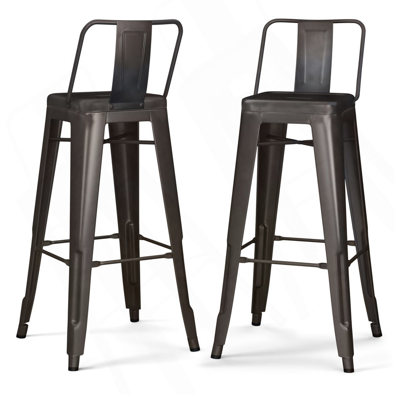 Rayne - tabouret de bar 30 po (ensemble de 2) - gris métal