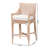 Bali & Pari Allen Natural Rattan Counter Stool - Handwoven Wicker Stool With Lattice Back And Removable Cushion, Counter Height Seating For Kitchen Island Or Lounge
