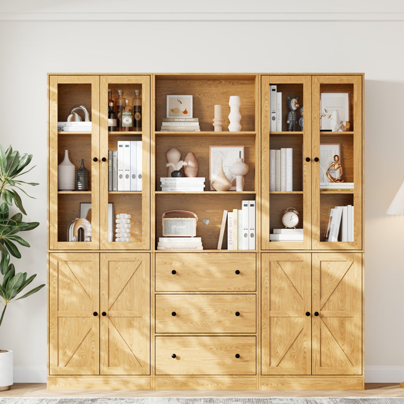 Ensemble de bibliothèques standard H 70,9 po x l 47,24 po (2B + A), Bois