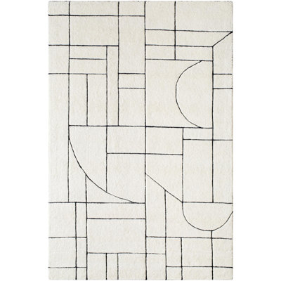 Tapis beige / noir Lyla