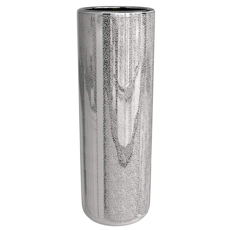 Umbrella Stand, Silver Crackle