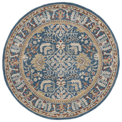 Antiquity Hand-Tufted Dark Blue Area Rug