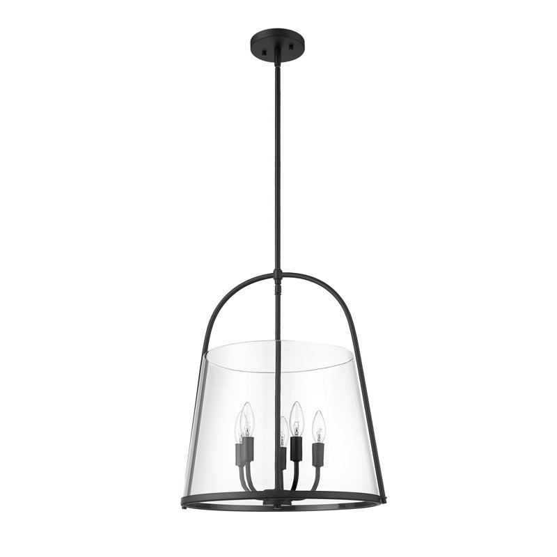 Luminaire suspendu à 5 lumières Royalston, Noir mat