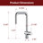 SUMERAIN Stainless Steel 304 Pull Down Kitchen Sink Faucet, Dual Spray Mode Lead-free Kitchen Faucet-113957699
